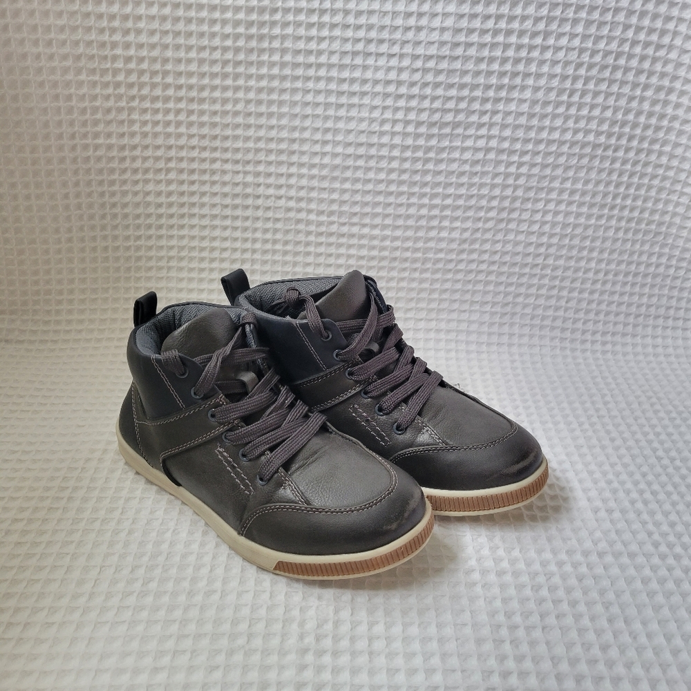 Deerstags Kid's Landry High-top Fashion Sneaker Boot- Grey/Navy- 2.5 Medium